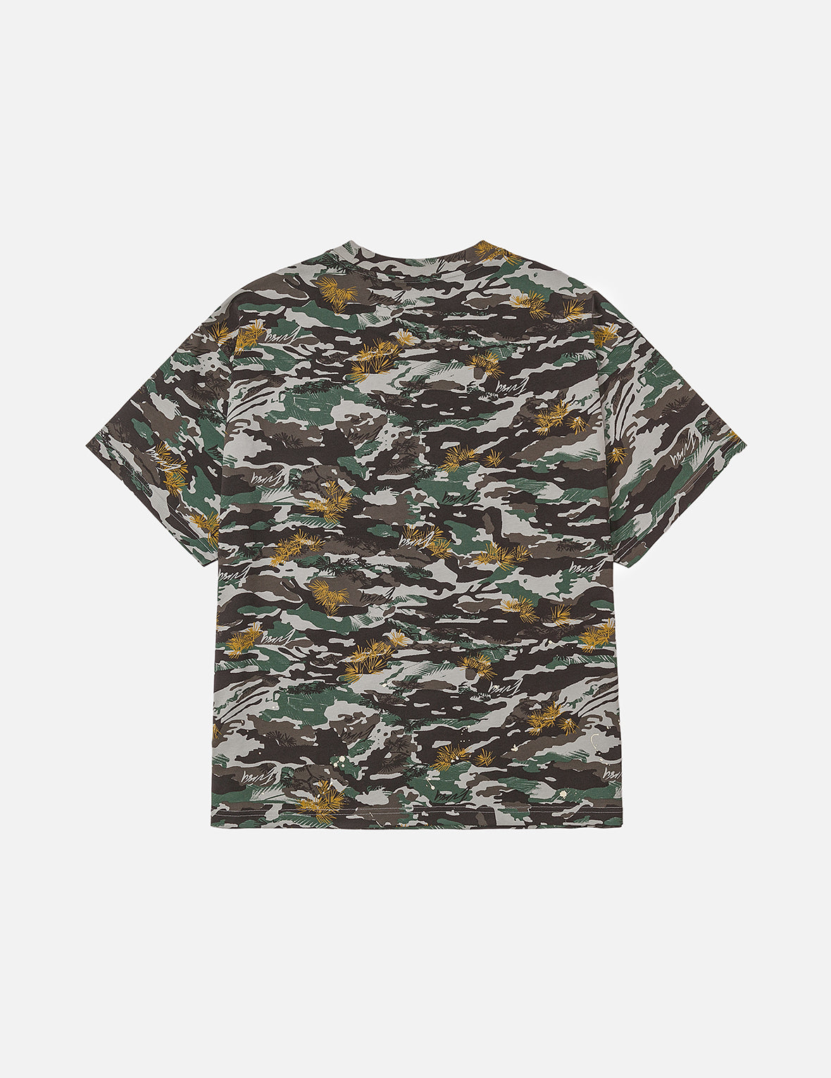 塗鴉風格海鷗與商標印花寬版休閒T恤