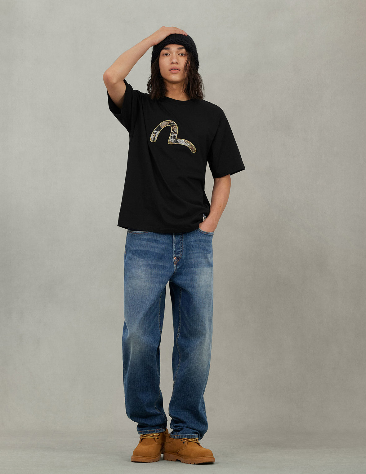 海鷗織錦貼布常規版型T恤