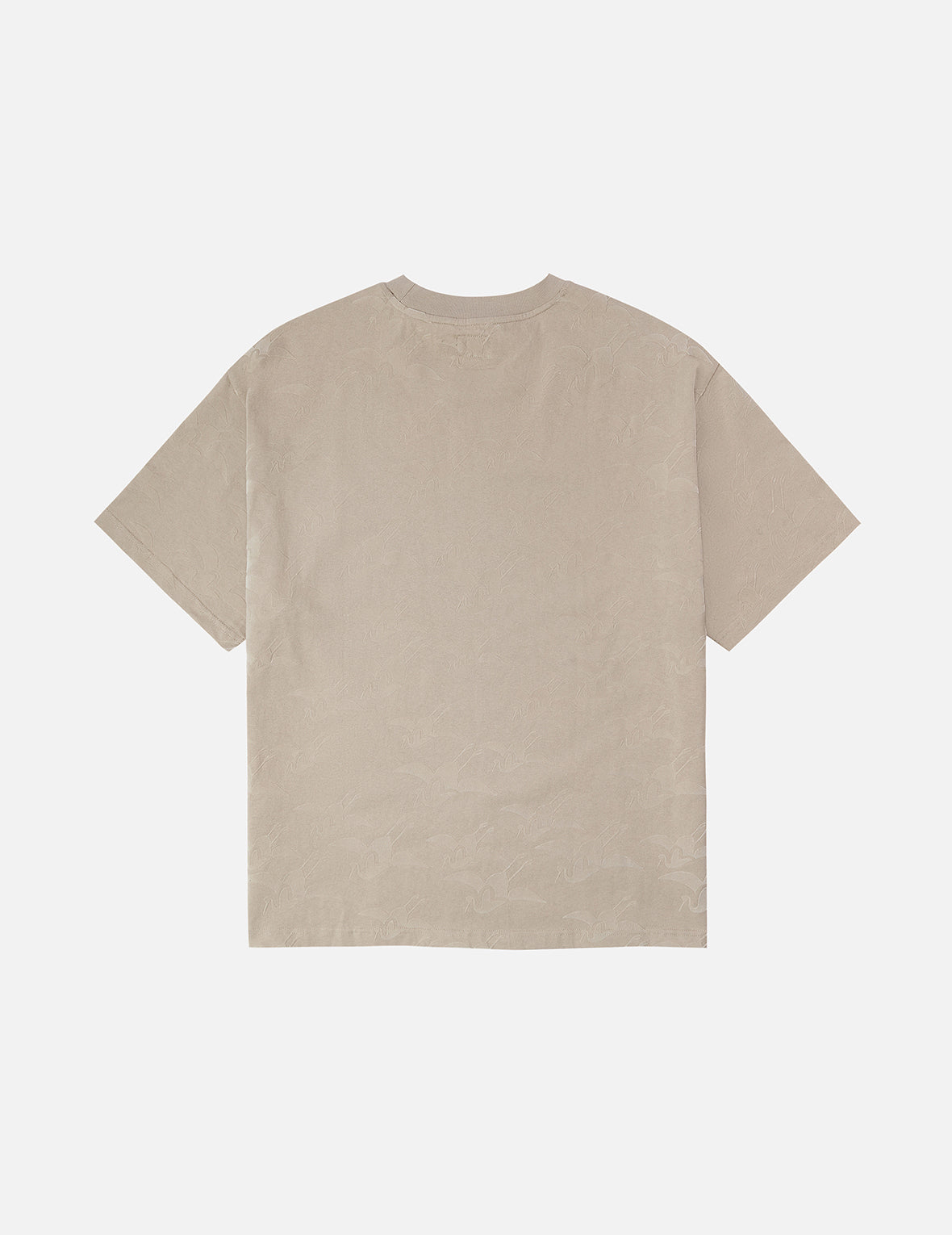 Allover Seagull Crane Flocking Print Relax Fit T-shirt