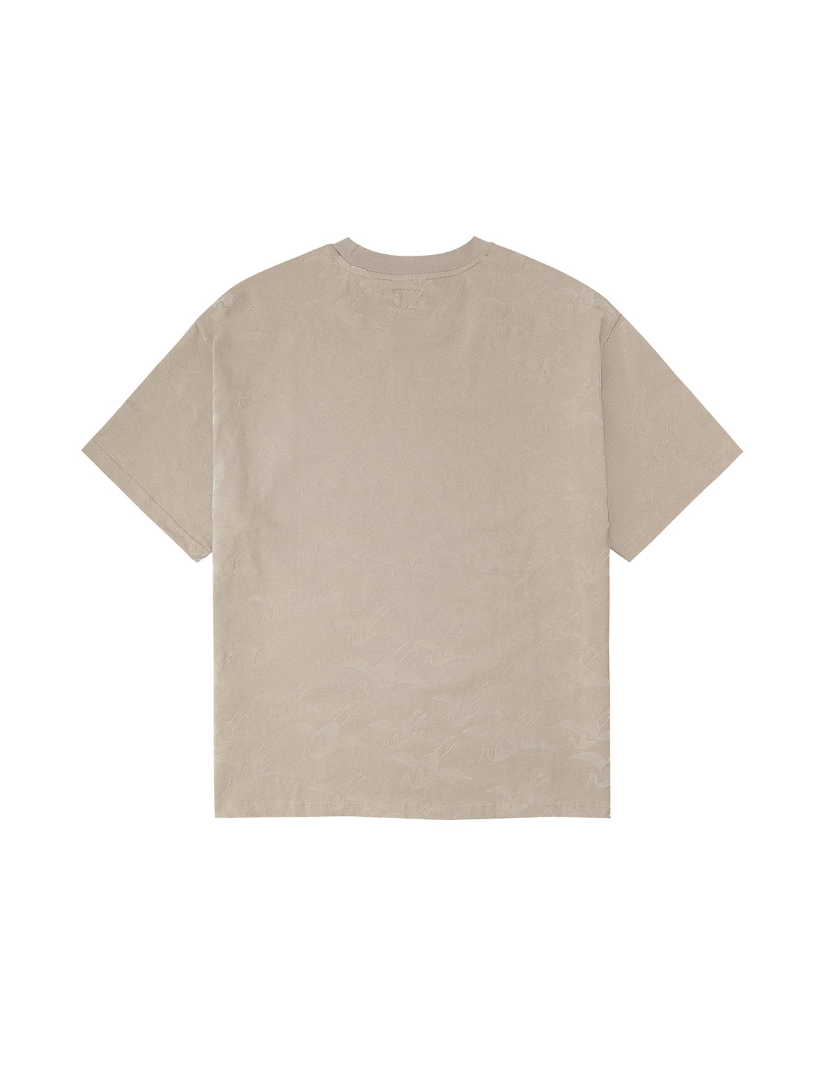 Allover Seagull Crane Flocking Print Relax Fit T-shirt