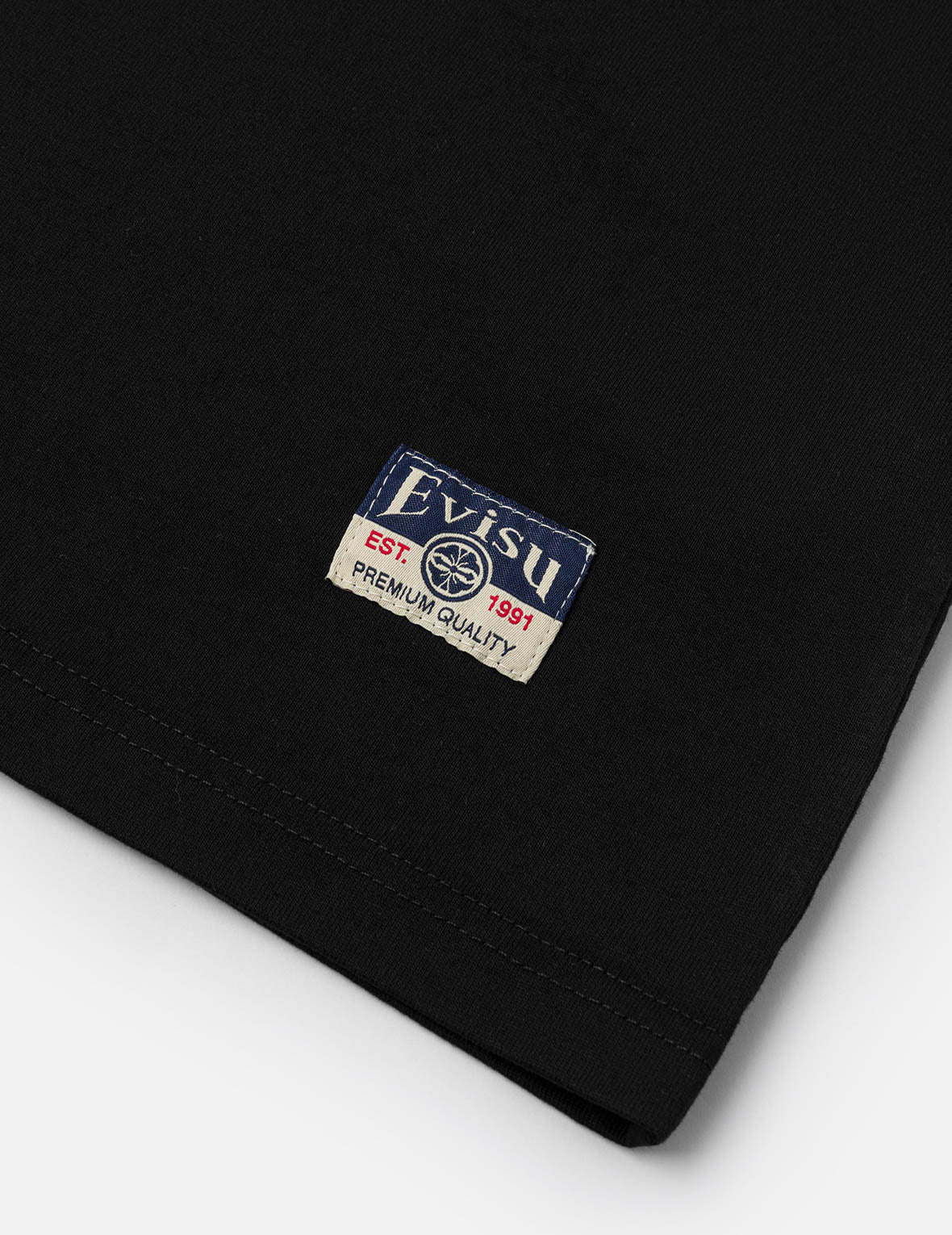 刺繡達摩與海鷗寬版休閒T恤