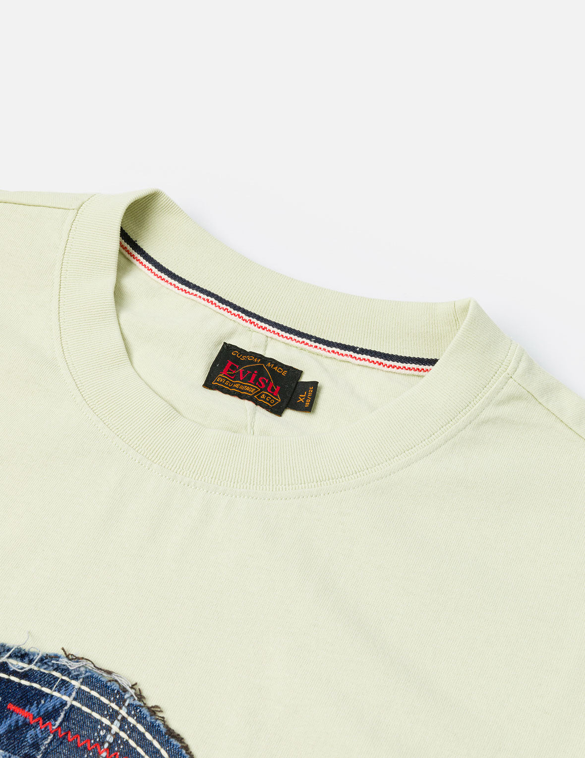 刺繡達摩與海鷗寬版休閒T恤