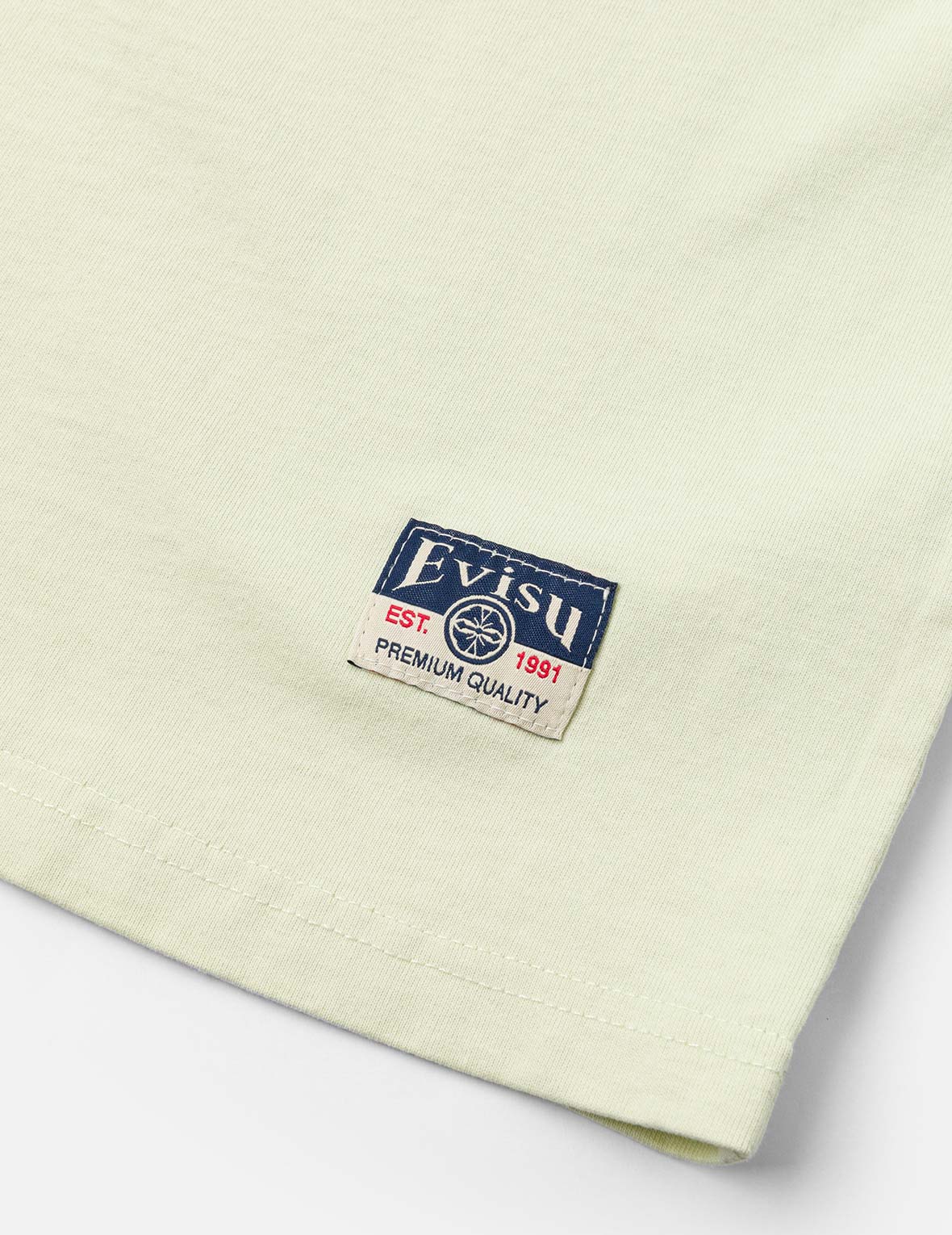 刺繡達摩與海鷗寬版休閒T恤