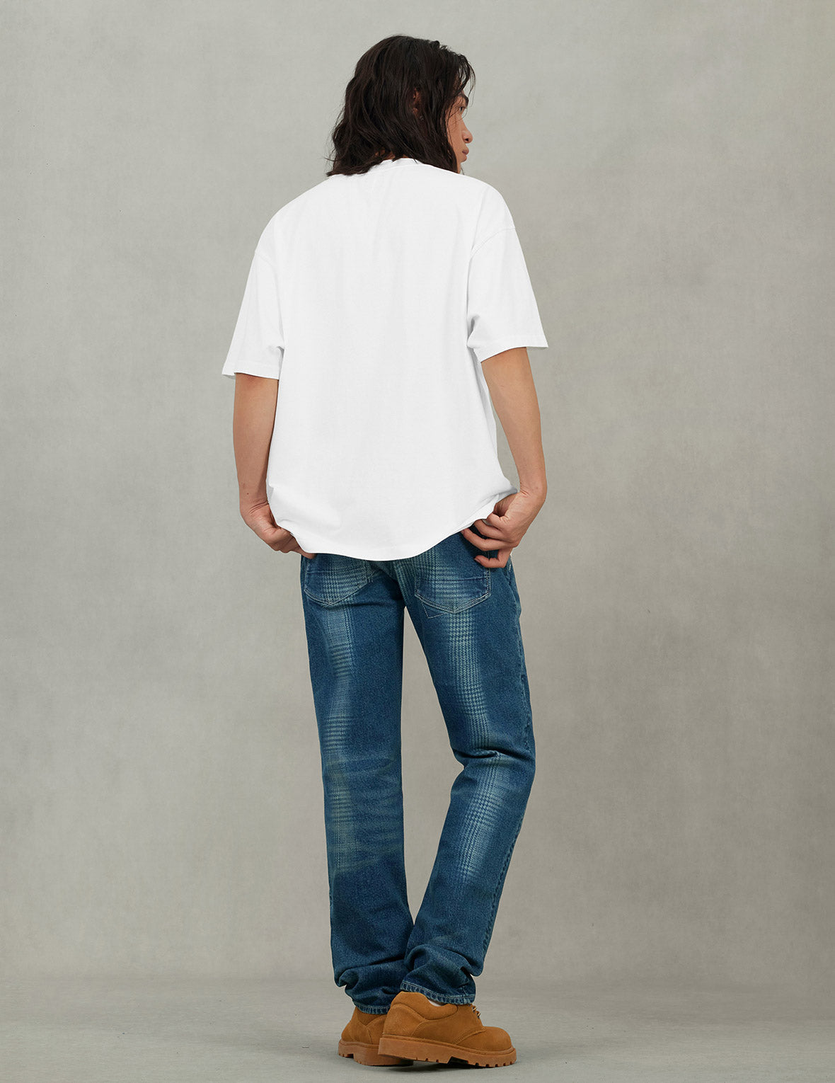 刺繡達摩與海鷗寬版休閒T恤