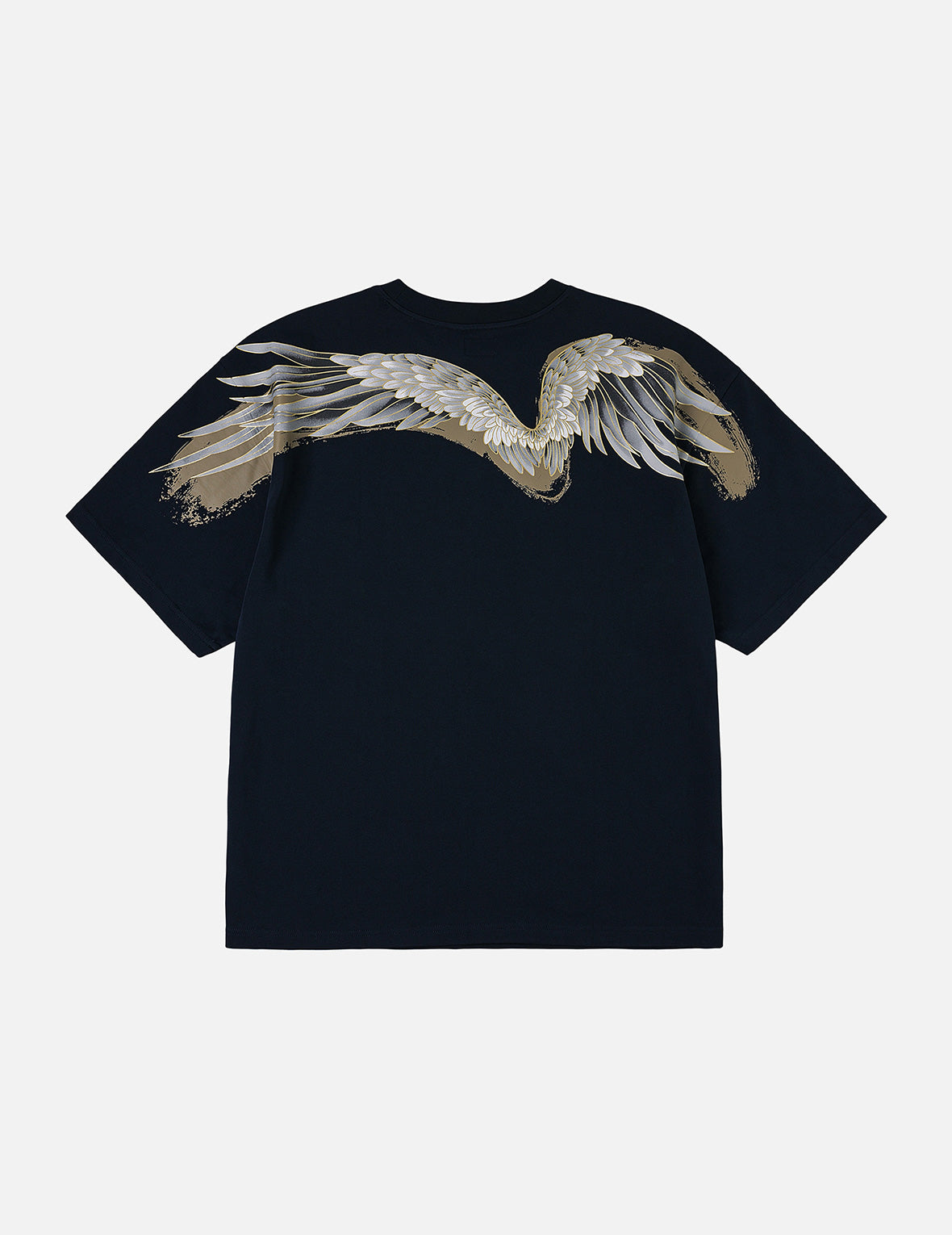 Crane Flying Wings with Daicock Print Loose Fit T-Shirt