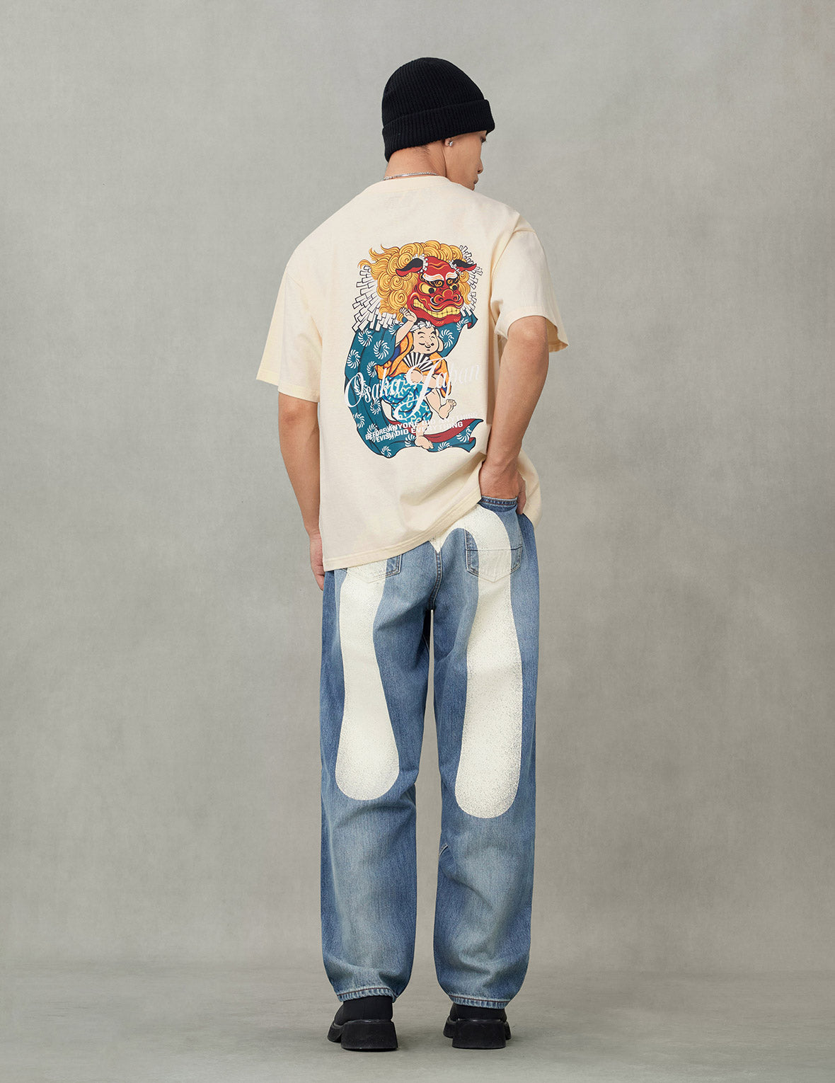 Godhead Lion Dance Print Relax Fit T-Shirt