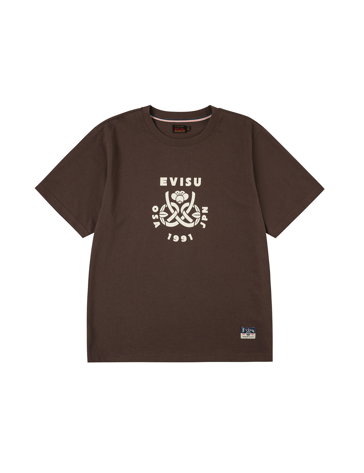 Wheel of Wisdom and  Daruma Daicock Print Regular Fit T-Shirt