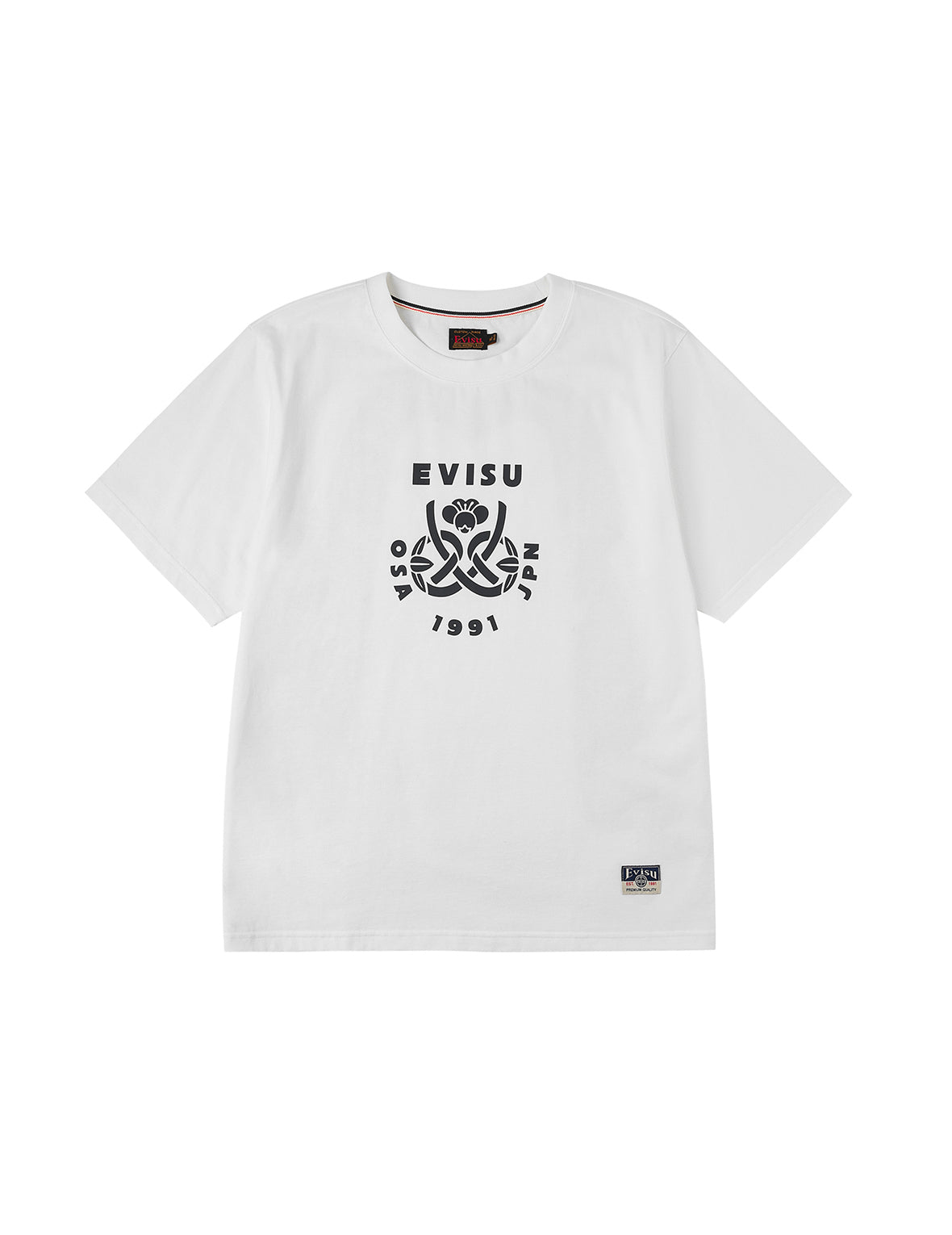 Wheel of Wisdom and  Daruma Daicock Print Regular Fit T-Shirt
