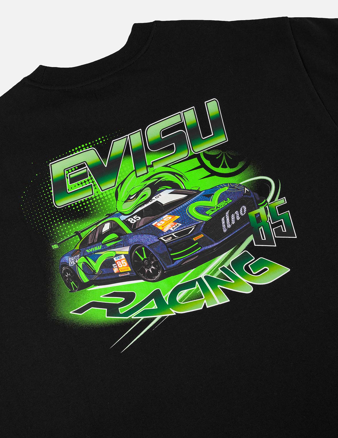 竹葉青蛇影3.0 印花T恤 - 黑色