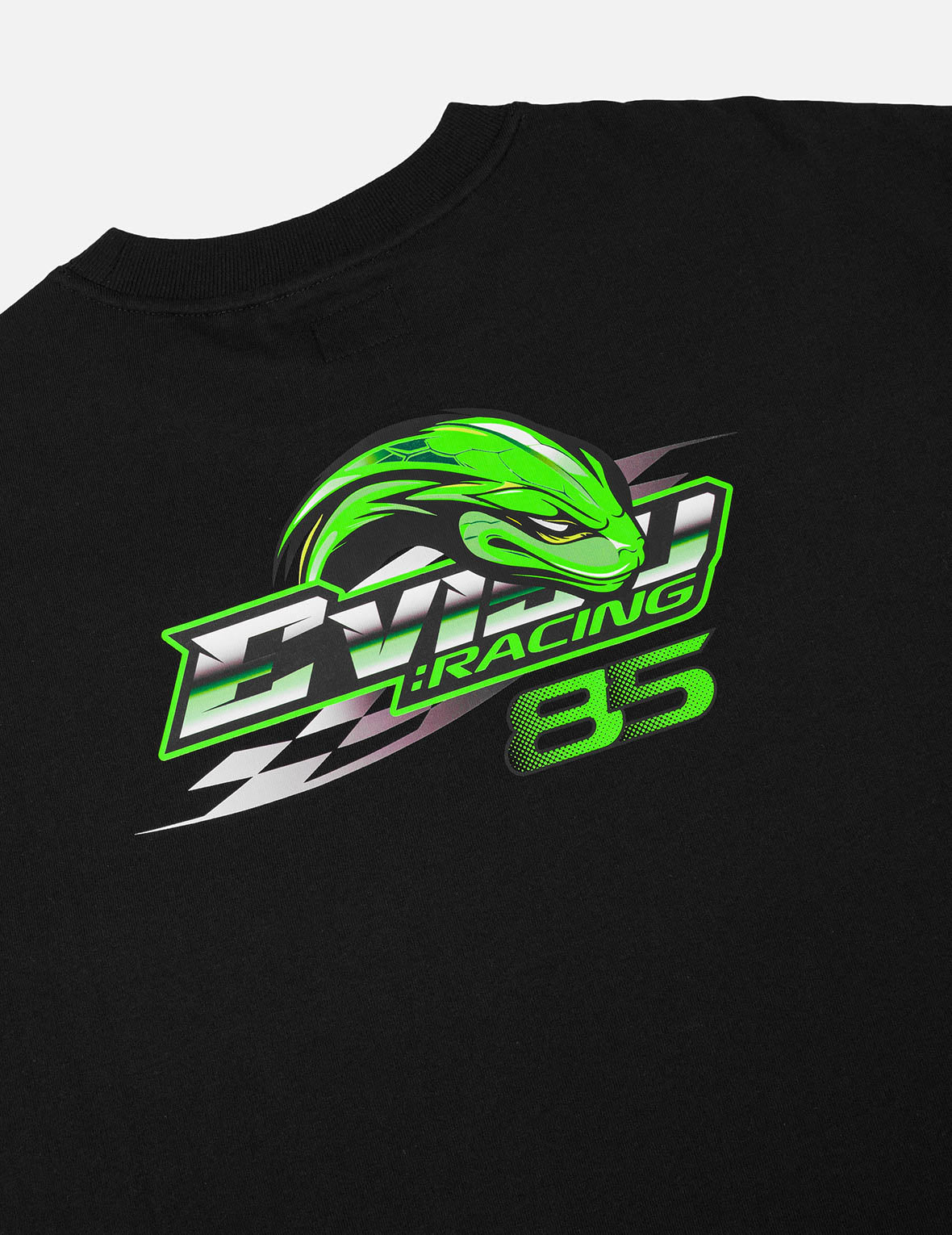 竹葉青蛇影3.0 印花T恤 - 黑色