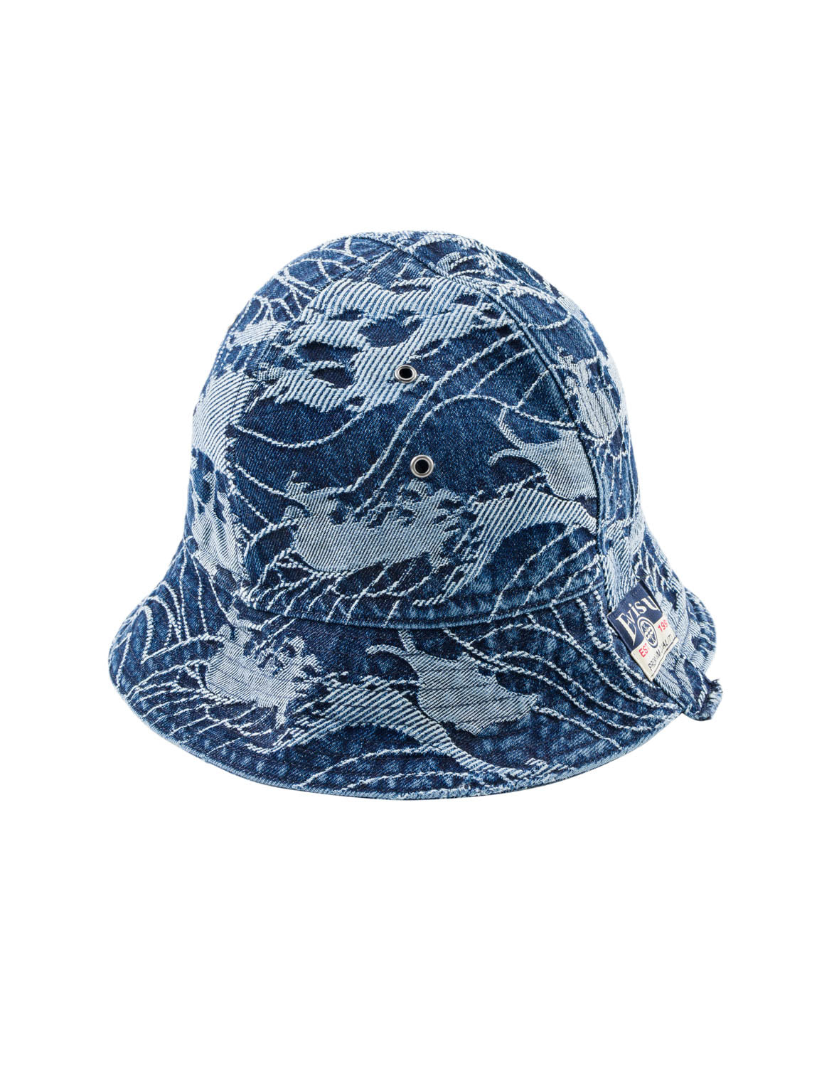 海浪海鷗提花牛仔漁夫帽