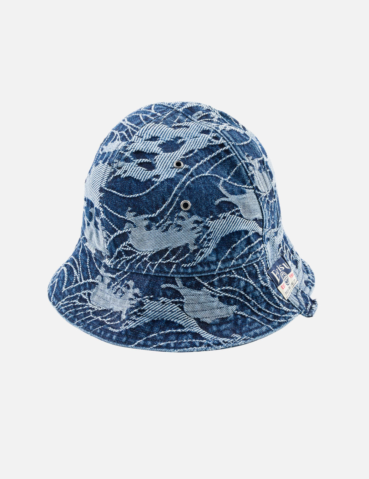 海浪海鷗提花牛仔漁夫帽