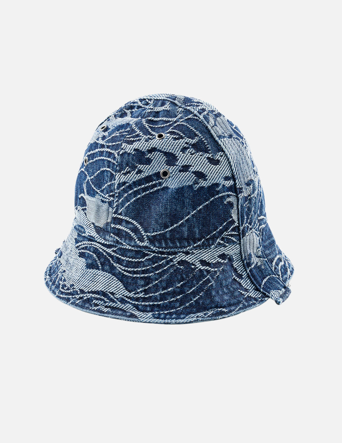 海浪海鷗提花牛仔漁夫帽