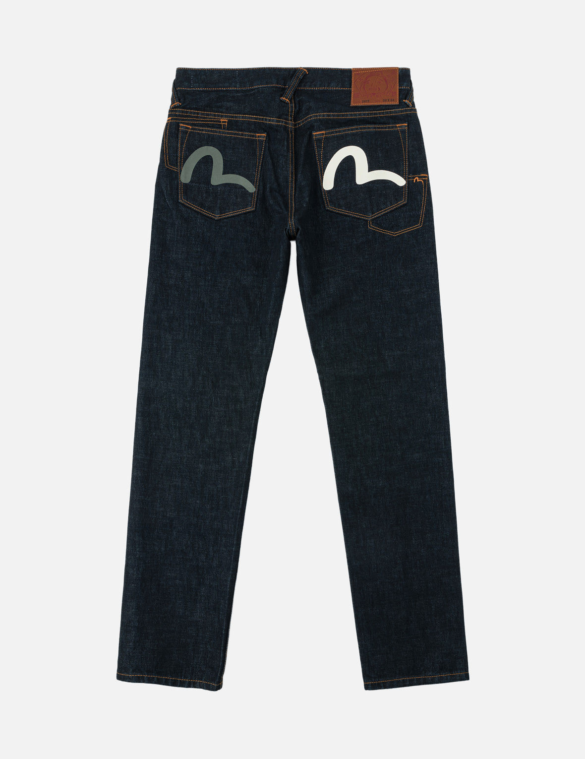 Grey & White Seagull Print Pocket Selvedge Jeans #2017