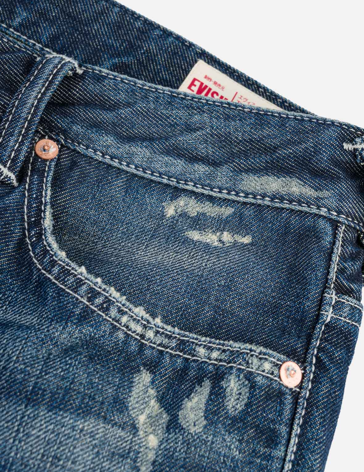 Gradient Cross-Stitch Seagull Pocket Jeans #2020