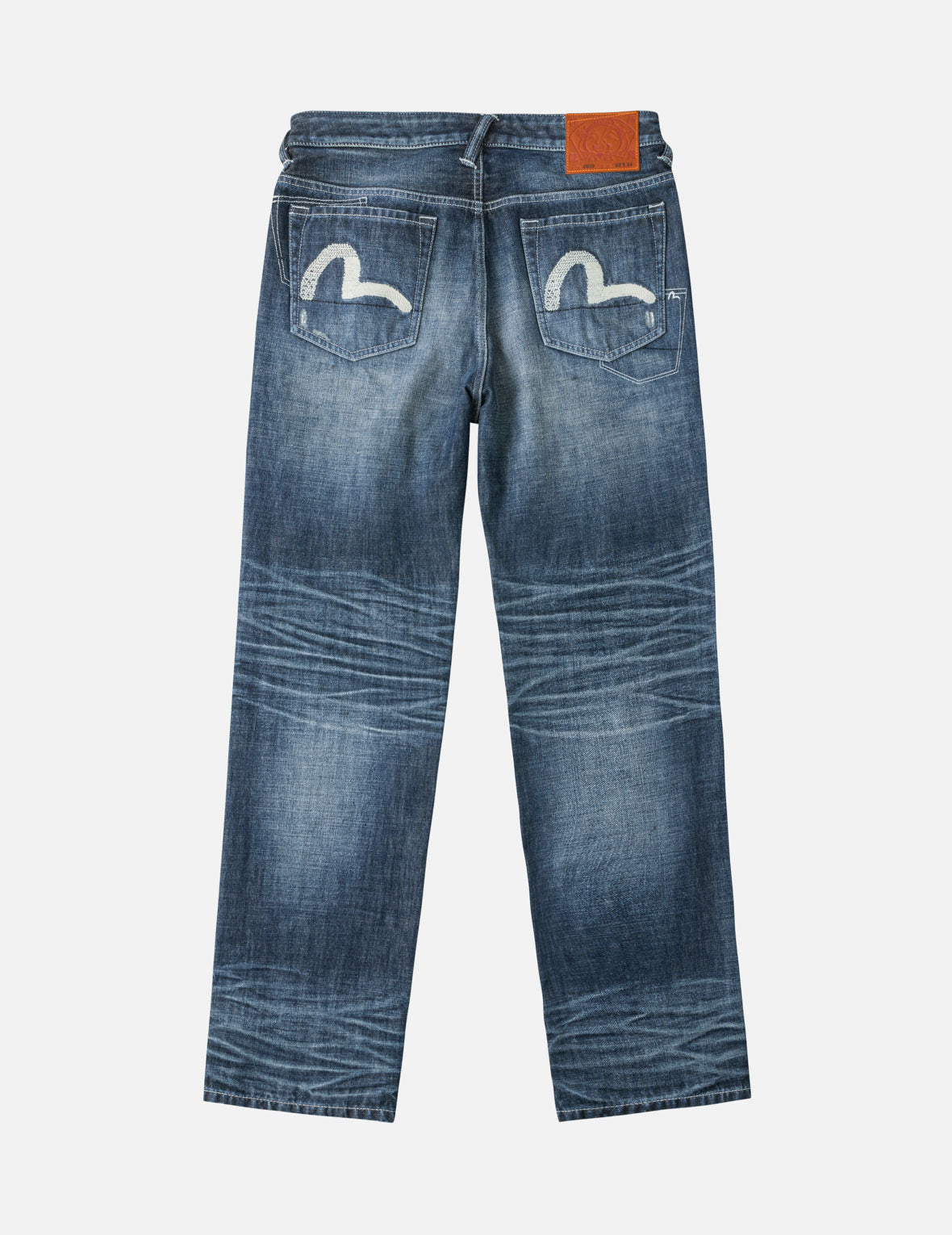Gradient Cross-Stitch Seagull Pocket Jeans #2020
