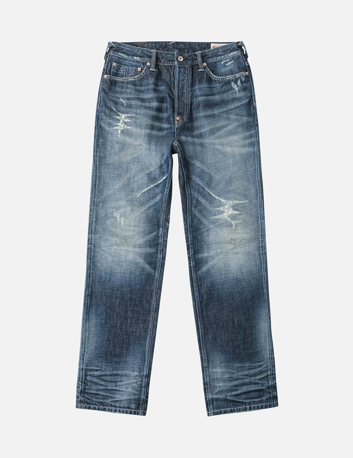 Gradient Cross-Stitch Seagull Pocket Jeans #2020