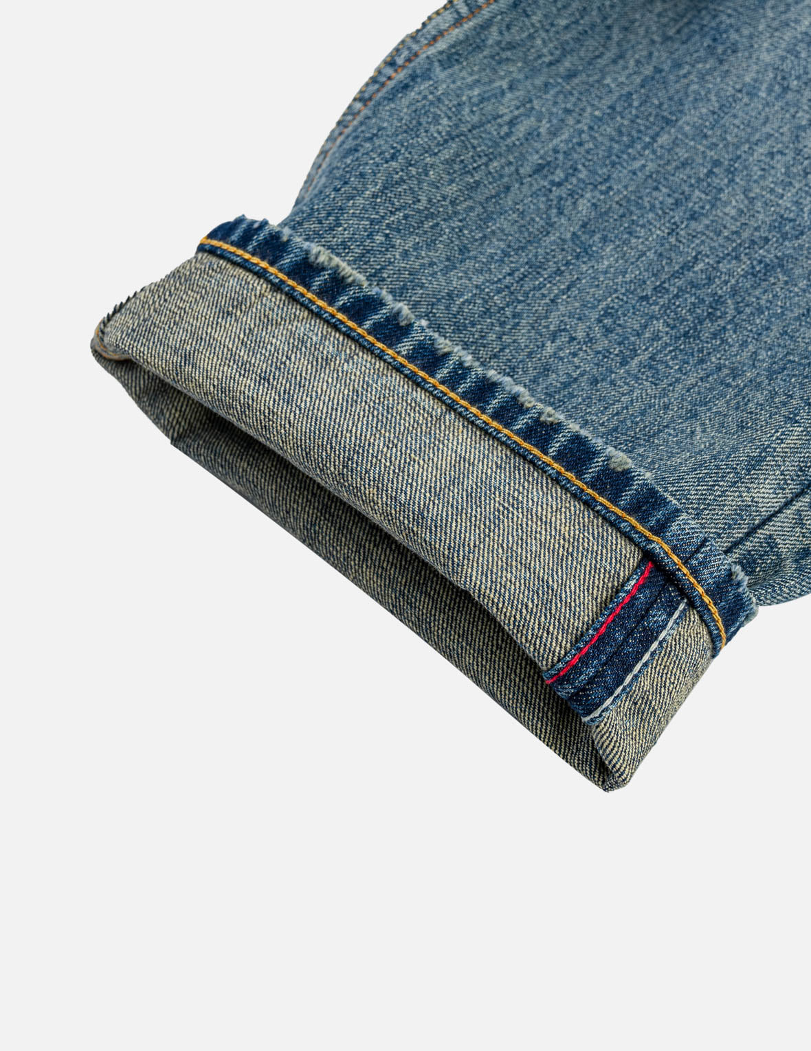 襤褸多口袋海鷗家紋刺繡牛仔褲 #2030