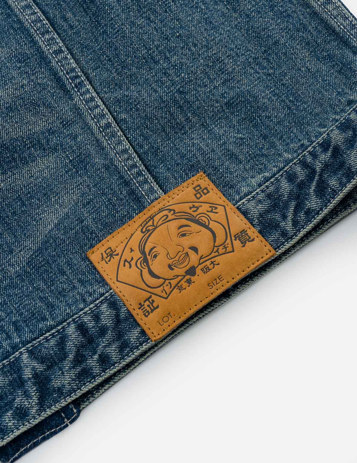 襤褸刺繡丹寧和服外套