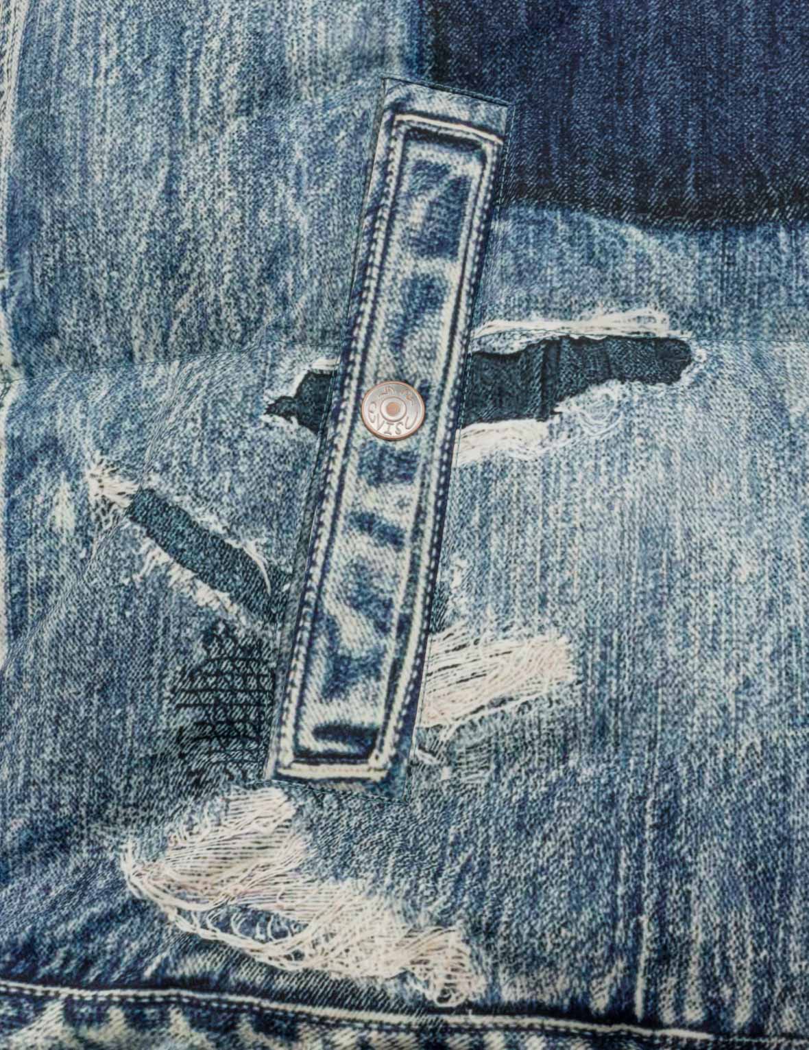 Denim-like High-definition Digital Print Down Jacket