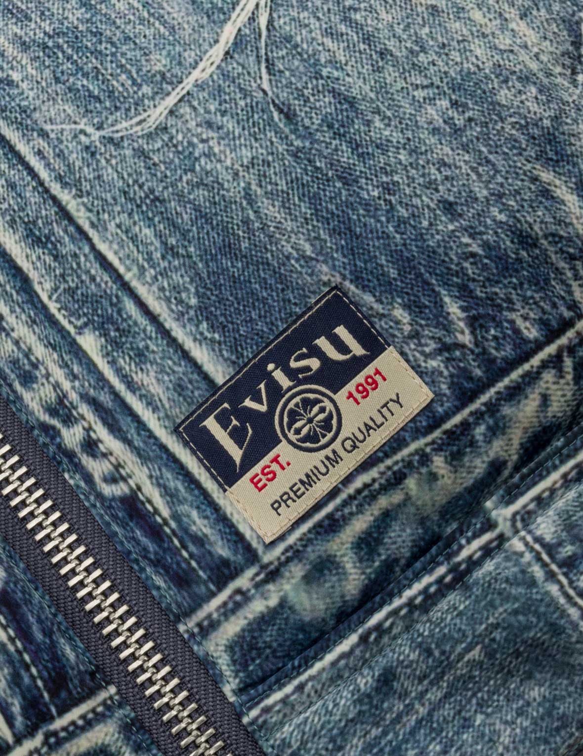 Denim-like High-definition Digital Print Down Jacket