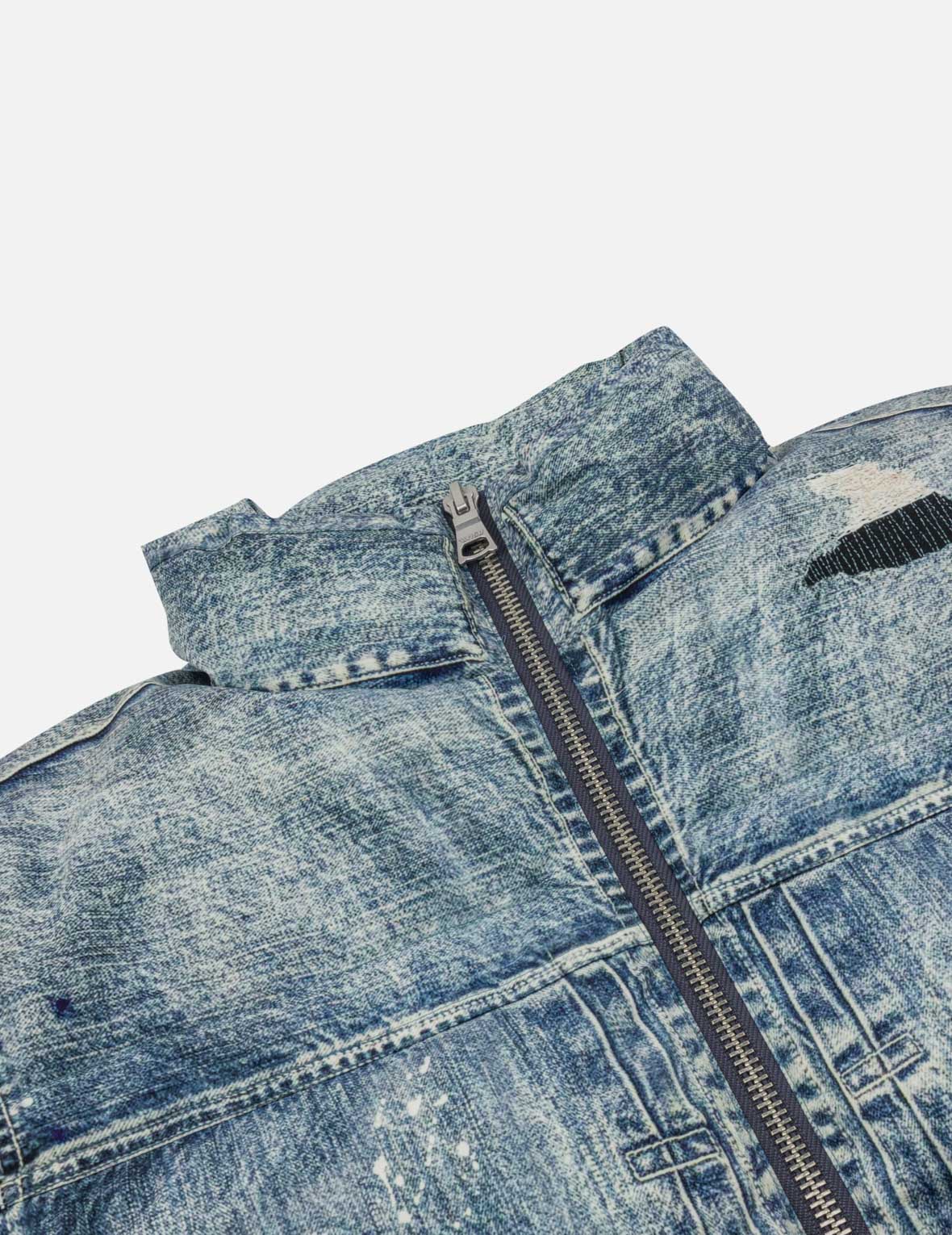 Denim-like High-definition Digital Print Down Jacket