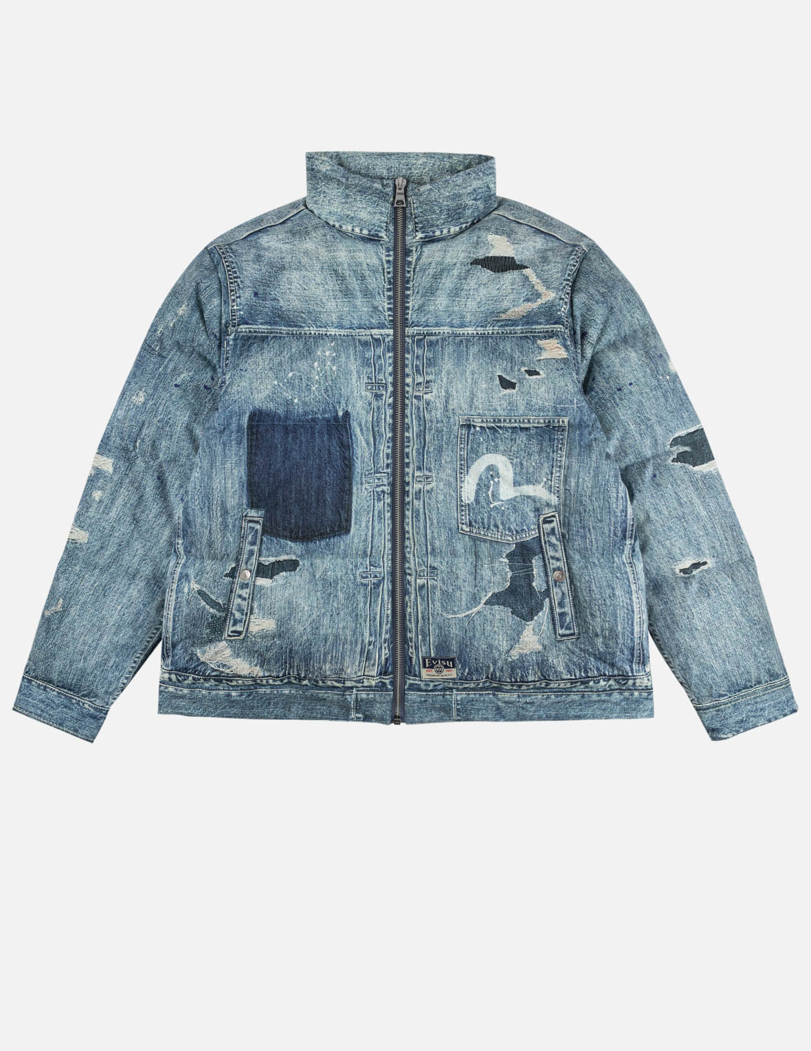 Denim-like High-definition Digital Print Down Jacket