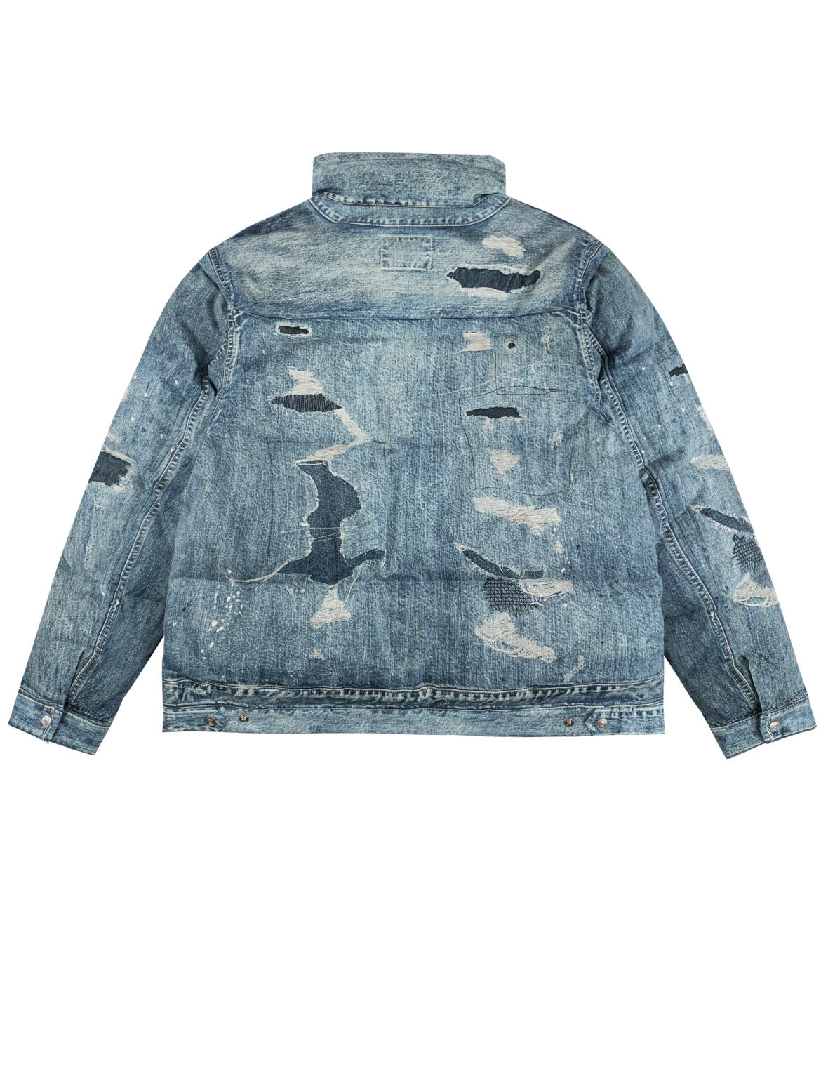 Denim-like High-definition Digital Print Down Jacket