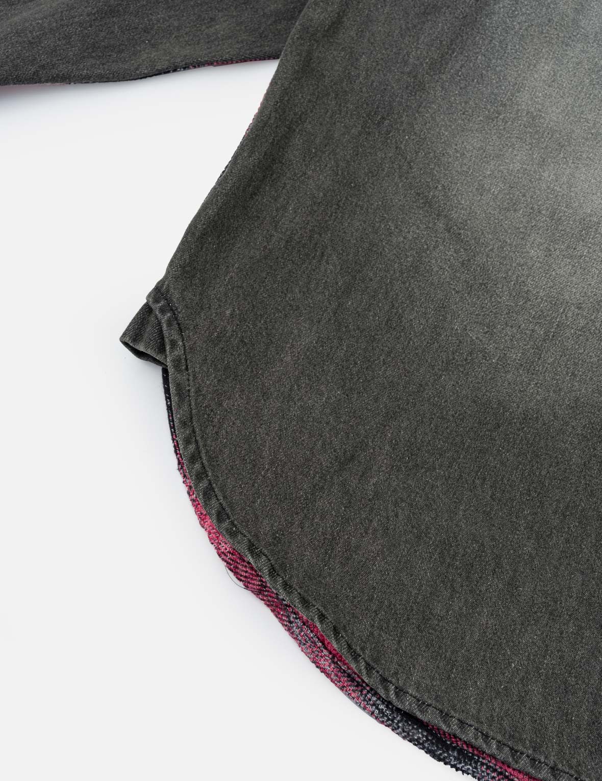 Fabric Blocking Denim Shirt