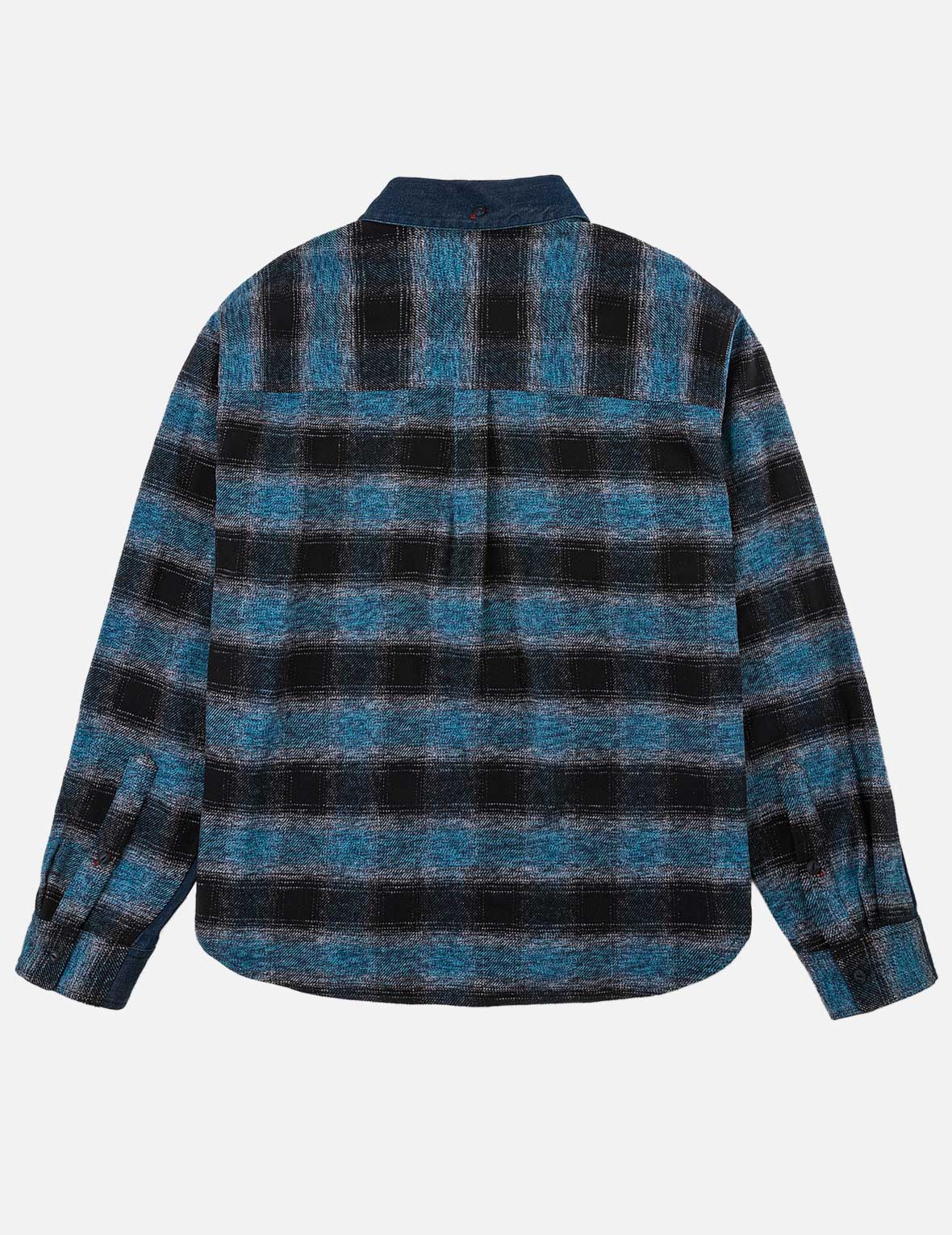 Fabric Blocking Denim Shirt