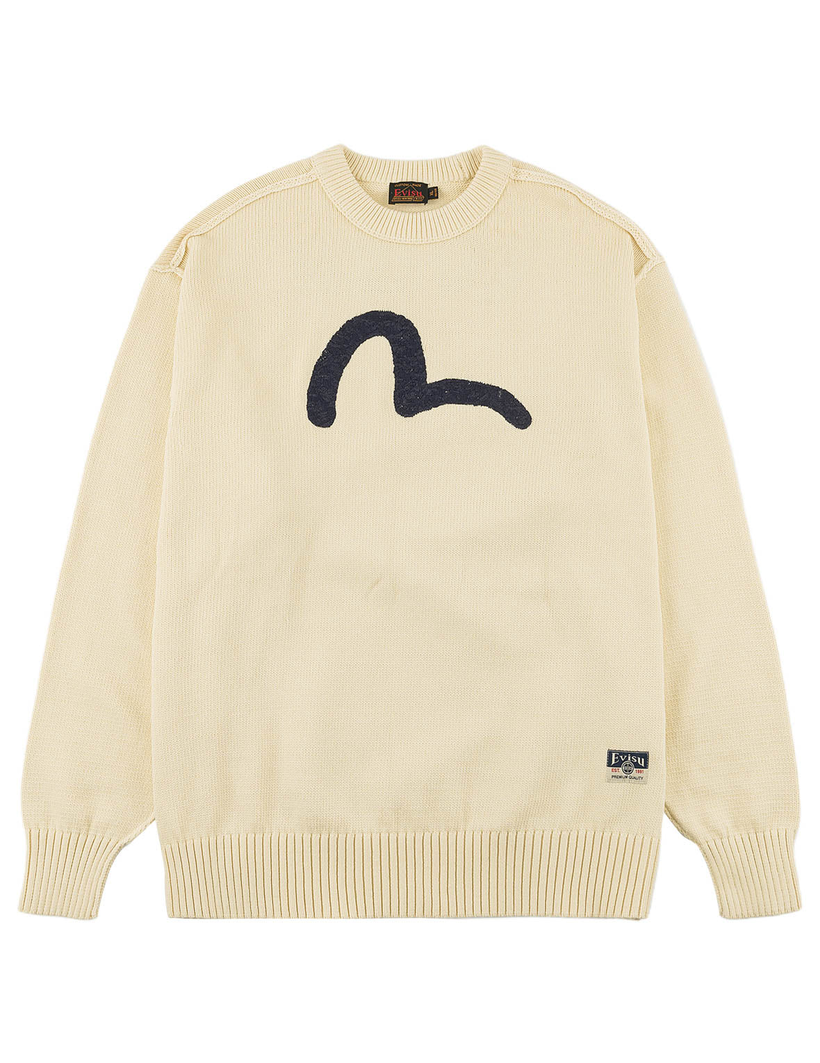 Textured Seagull Logo Knit Pullover