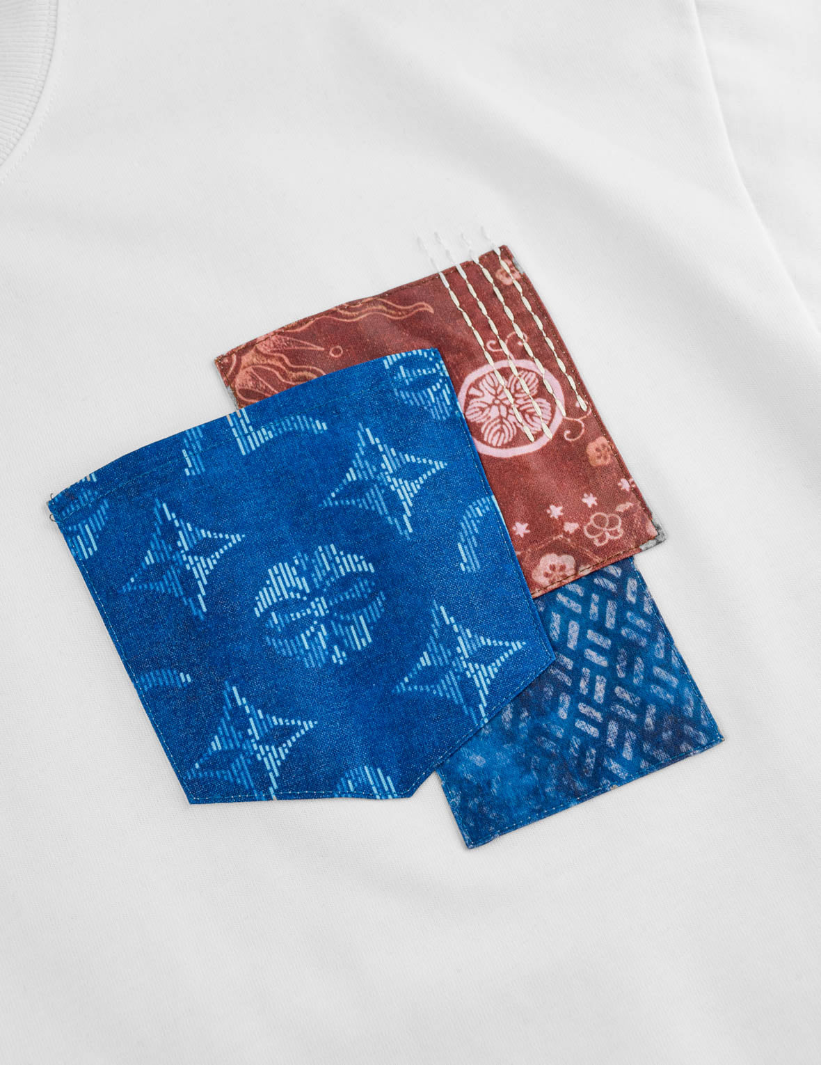Multi-Pocket Sashiko Tee