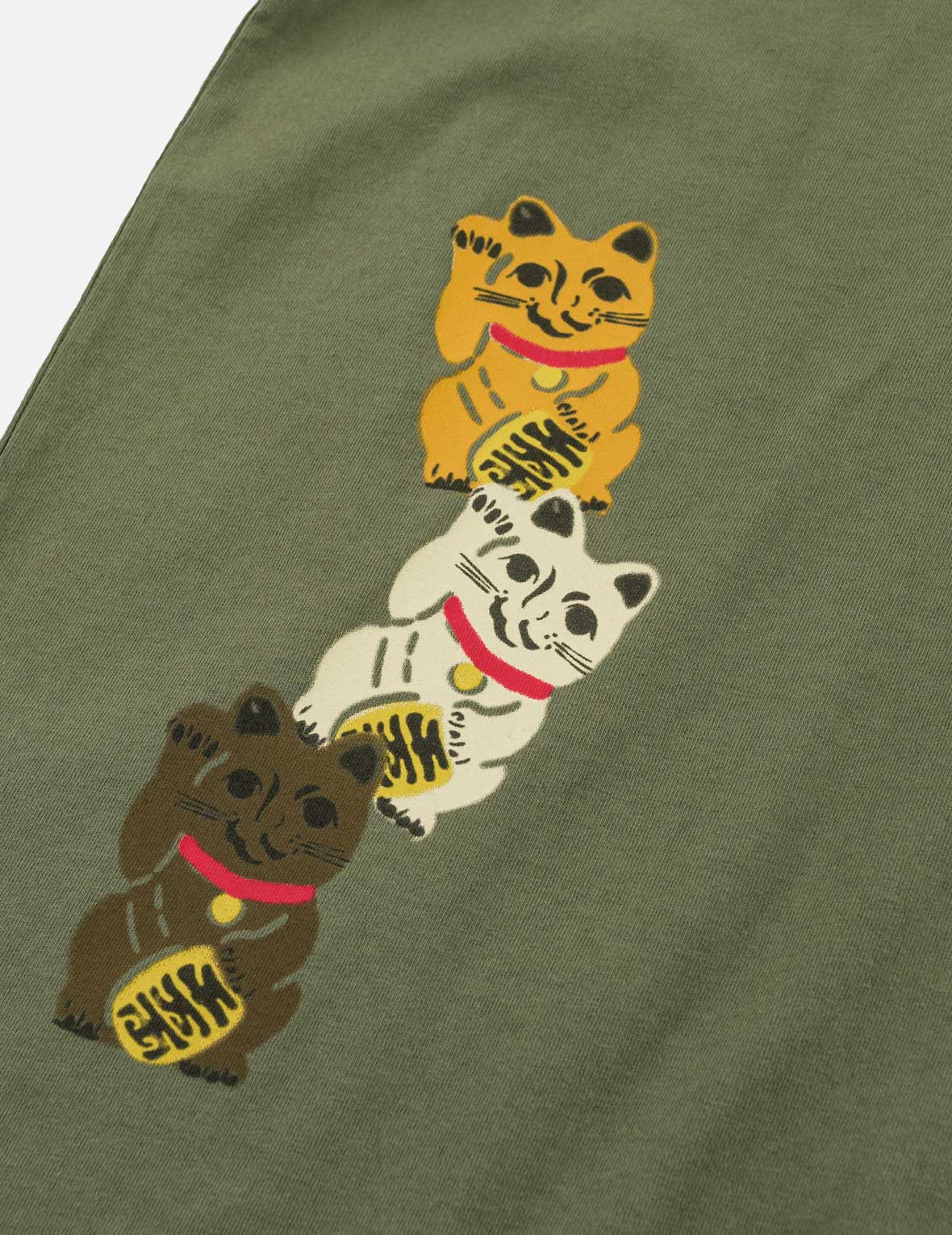 Fortune Cat Daruma Print T-Shirt