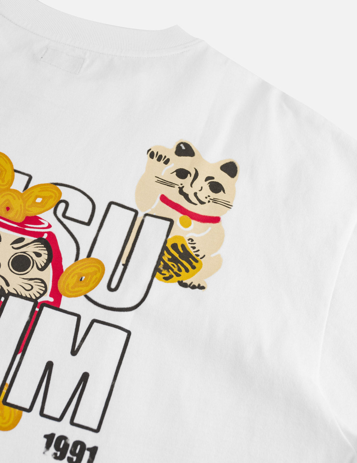 Fortune Cat Daruma Print T-Shirt