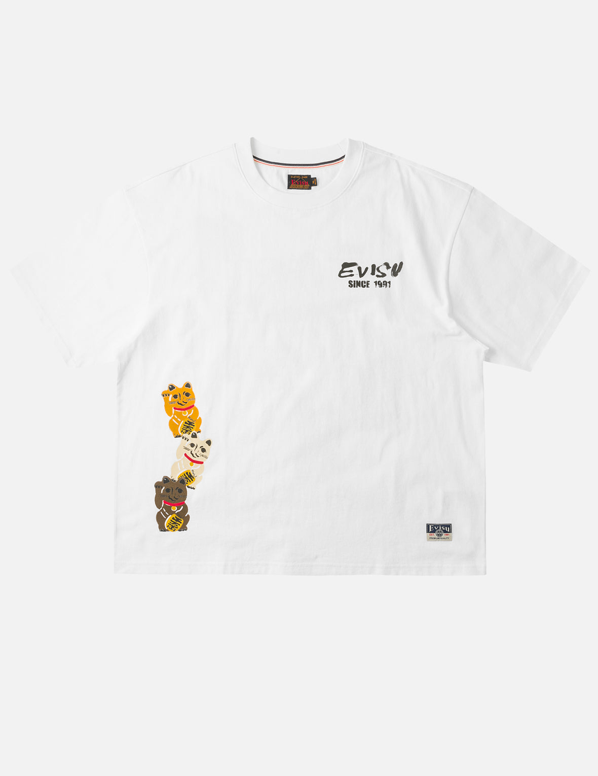 Fortune Cat Daruma Print T-Shirt