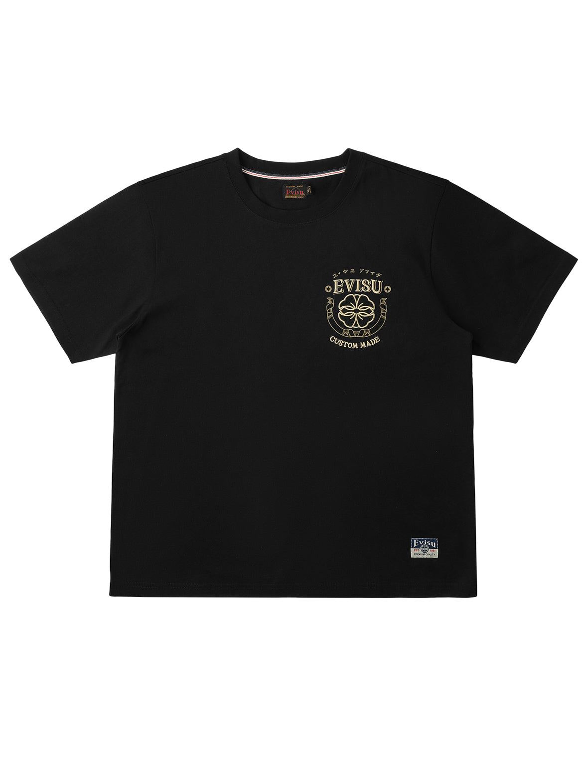 Gold Print Kamon Wave Applique Tee