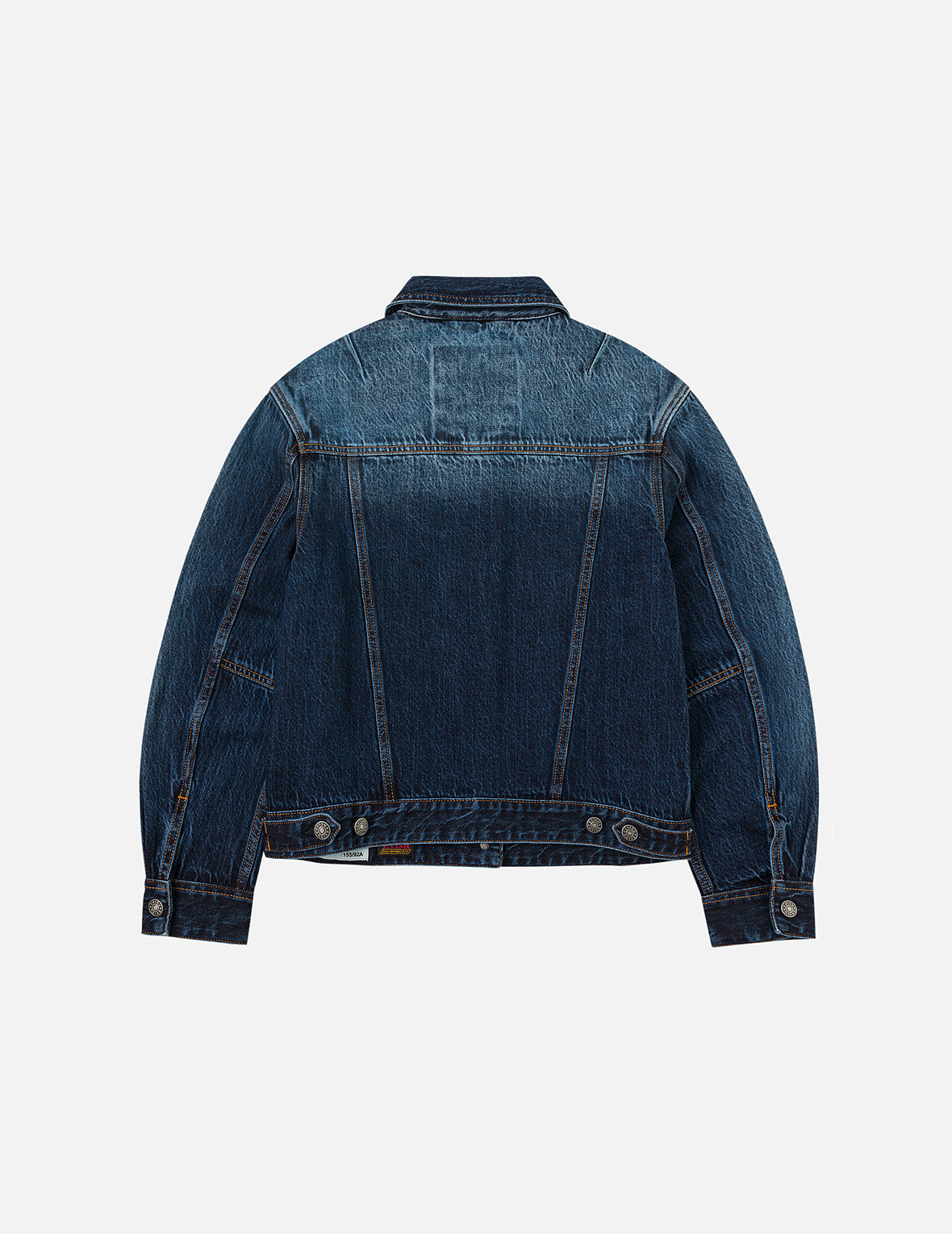 漸層色印花寬版洗水牛仔外套