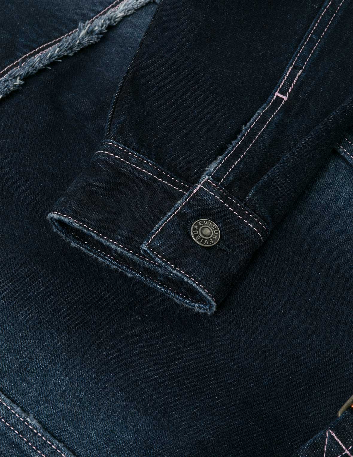 海鷗貼布刺繡寬版水洗牛仔外套