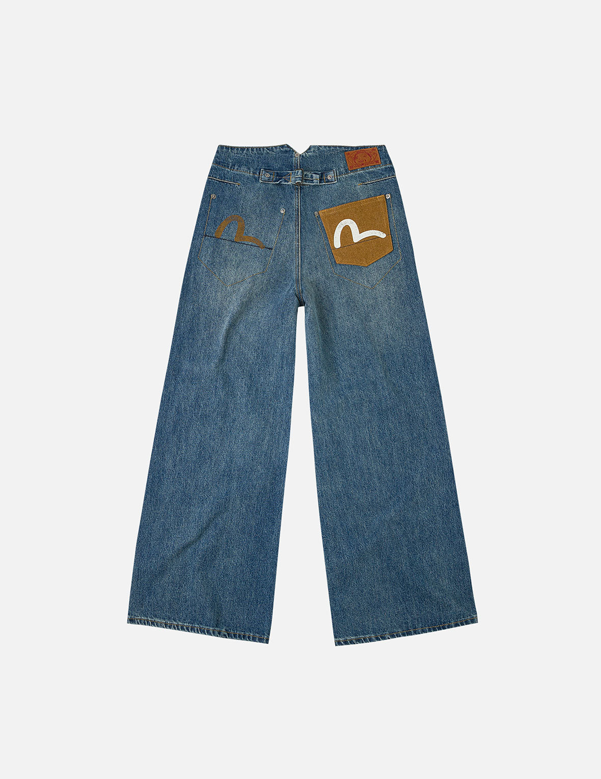 Seagull Print Wide-Leg Jeans – EVISU