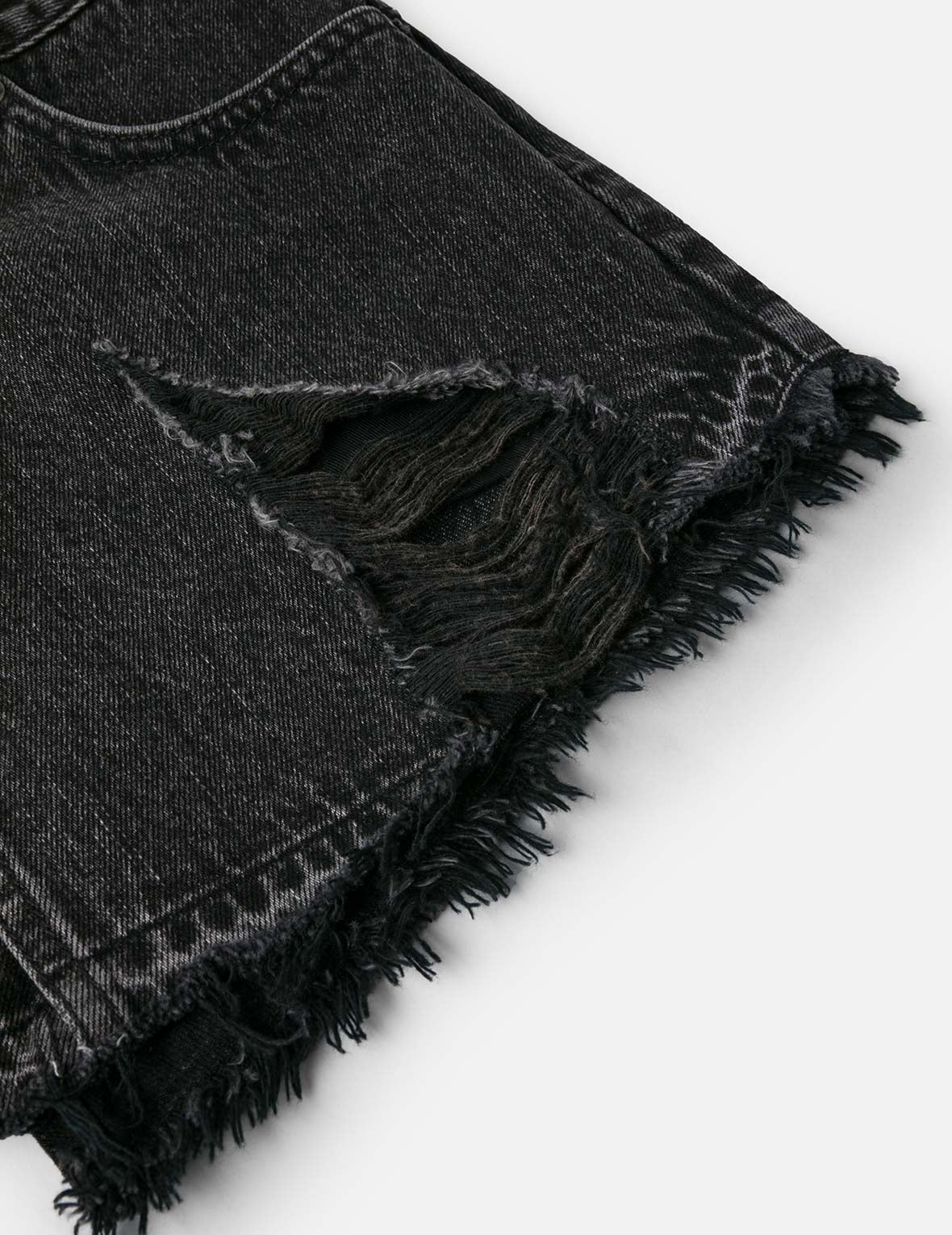 斑駁海鷗印花和解構時尚版型牛仔喇叭褲裙