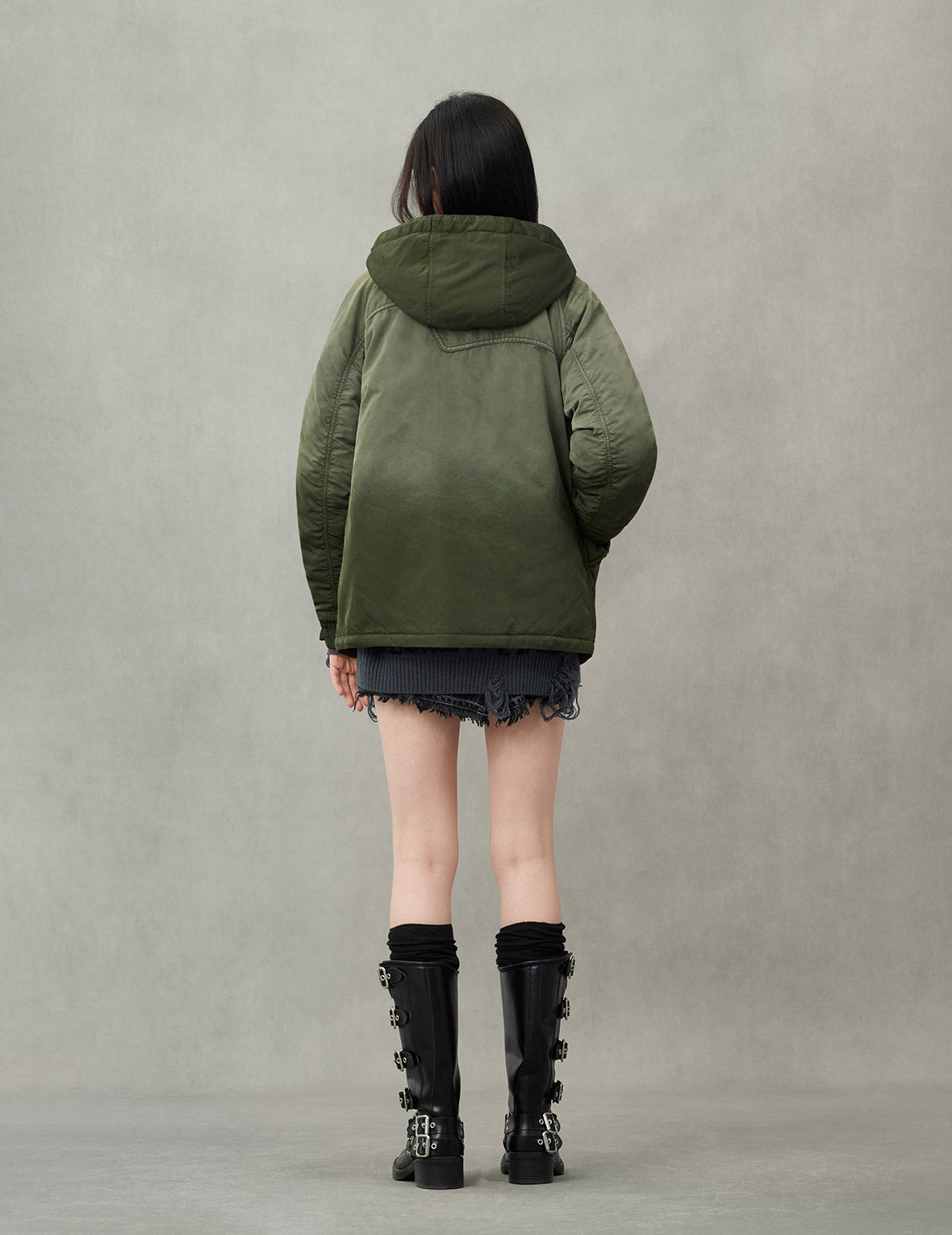 商標和口號刺繡時尚版型外套