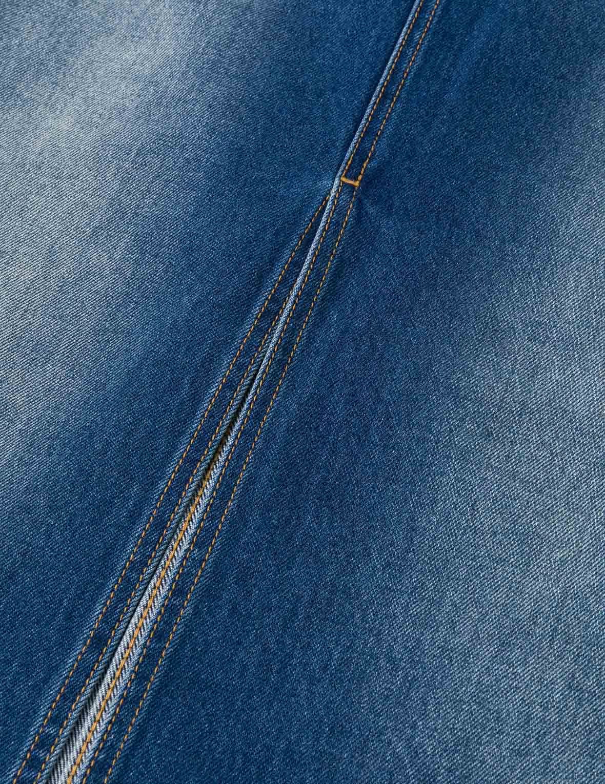 商標印花可拆卸時尚版型牛仔半裙