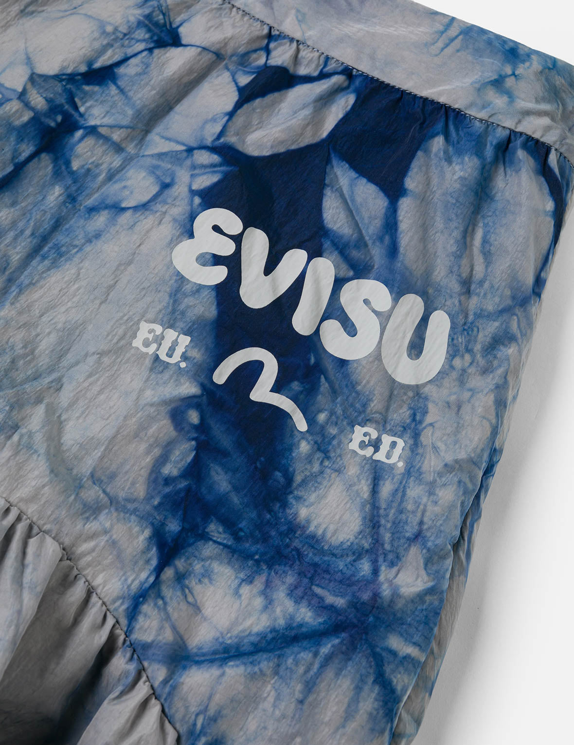 Tie-dye Seagull-inspired Asymmetrical Ruffles Oversized Midi Skirt