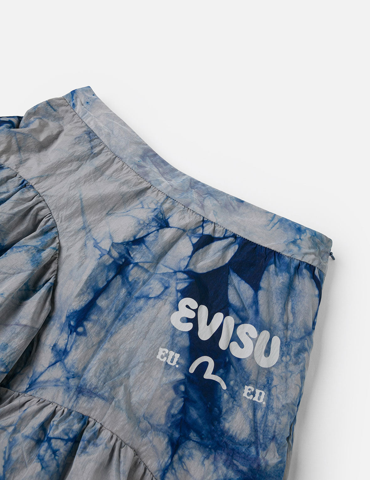 Tie-dye Seagull-inspired Asymmetrical Ruffles Oversized Midi Skirt