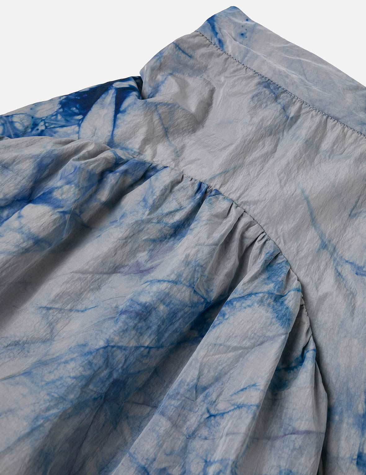 Tie-dye Seagull-inspired Asymmetrical Ruffles Oversized Midi Skirt