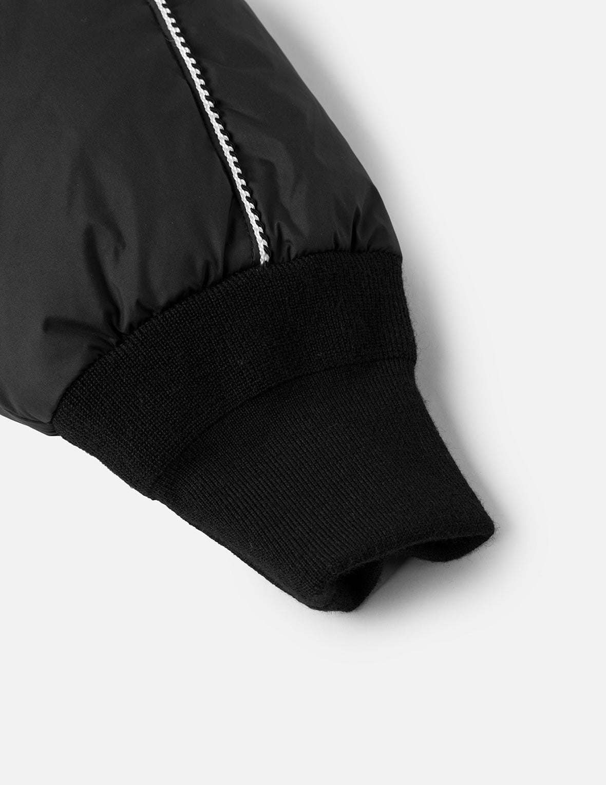 海鷗與商標刺繡時尚版型可拆式連帽羽絨外套