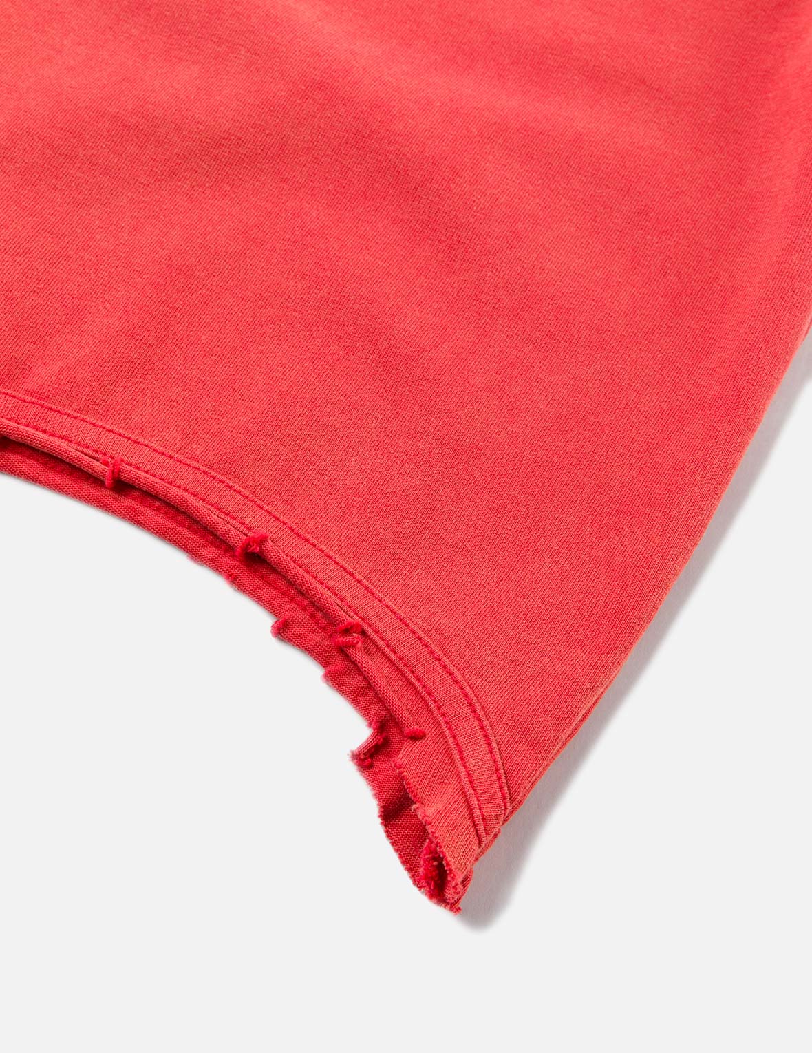 Logo Print and Distressed Detail Fashion Fit T-Shirt