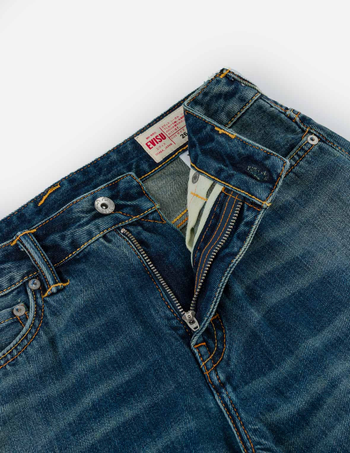 Seagull & Evisu Logo Embroidery Relax Fit Jeans