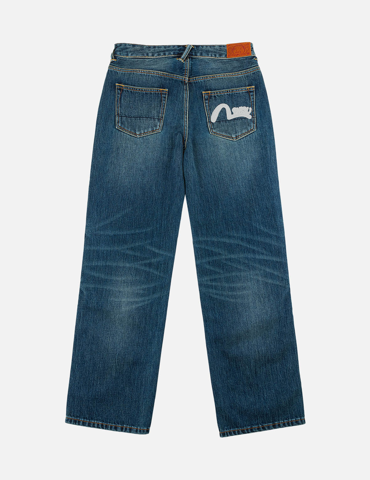Seagull & Evisu Logo Embroidery Relax Fit Jeans