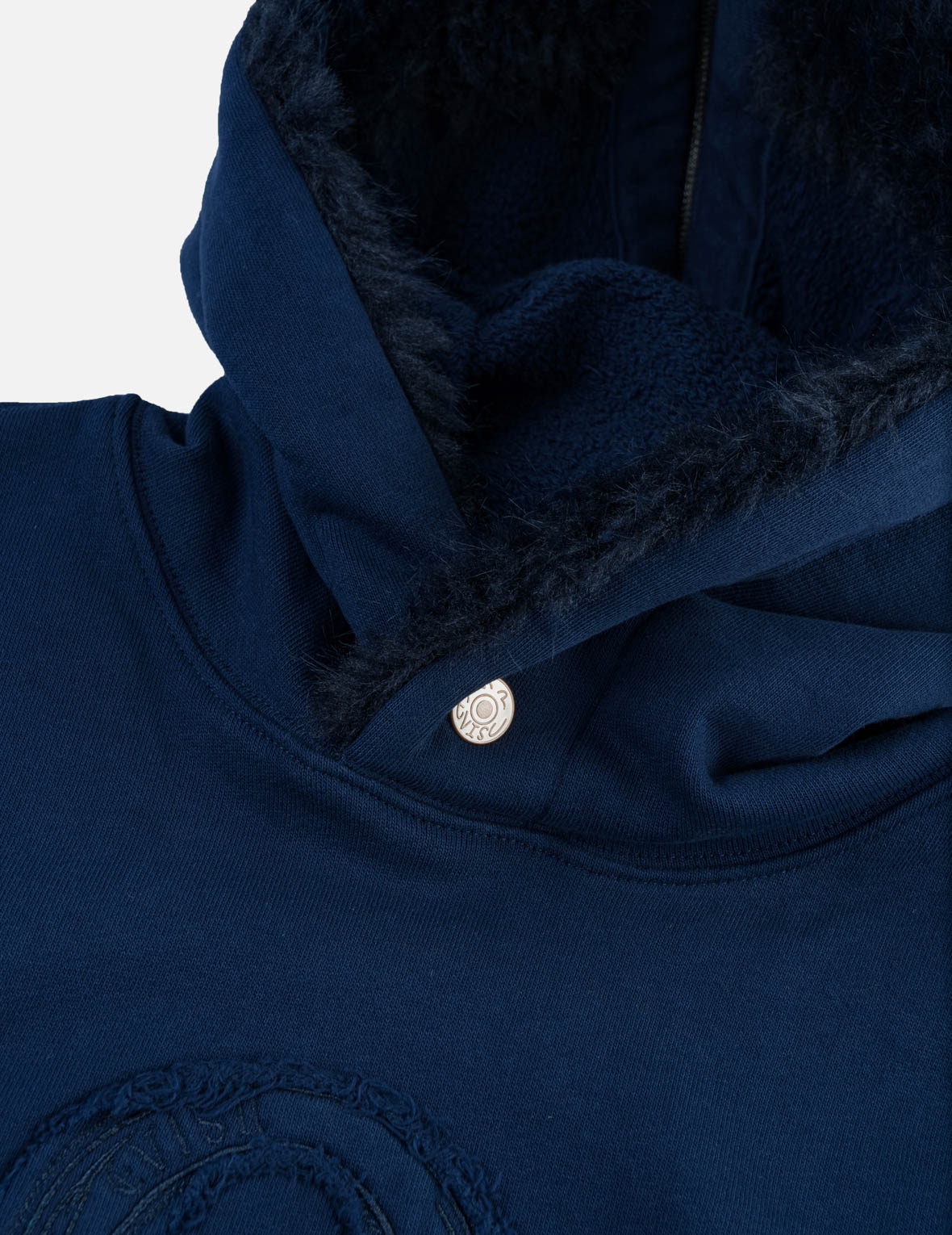 Lock Applique Embroidered Hoodie